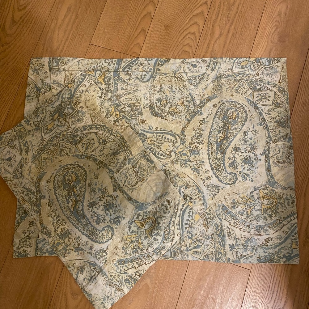 POTTERY BARN Paisley matching pillow sham set